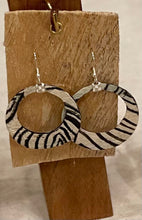 Load image into Gallery viewer, Moana Earrings - Cut Hoops 1 7/8" x 1 7/8" Silver