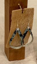 Load image into Gallery viewer, Pūko‘a Kapa Loop Earrings-2 1/2" x 1 3/8"-Silver