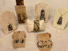 Load image into Gallery viewer, Lau Kukui  Earrings-Cut Hoop-1 1/2"x 1 5/8"-Silver