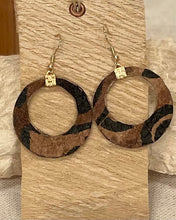 Load image into Gallery viewer, Mākālua Cut Hoop Kapa Earrings 1 1/2" x 1 1/2"-Gold