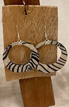 Load image into Gallery viewer, Moana Earrings - Cut Hoops 1 7/8&quot; x 1 7/8&quot; Silver
