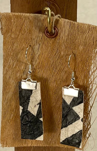 ʻOhe Earrings- Medium 1 " x 1/2" - Silver