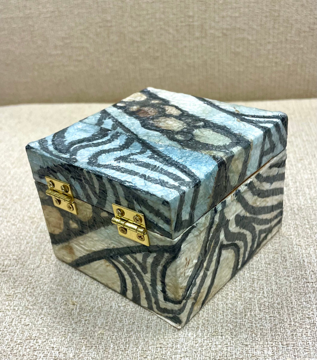 Auwai Kapa Covered Treasure Box